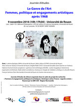  9/10/2016 : Journée d'études "Le Genre de l'Art : Femmes, politique et engagements artistiques après 1968