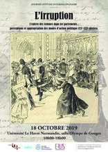 18/10/2019 : Journée d'étude interdisciplinaire L'irruption....